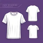 plain short-sleeved purple T-shirt image